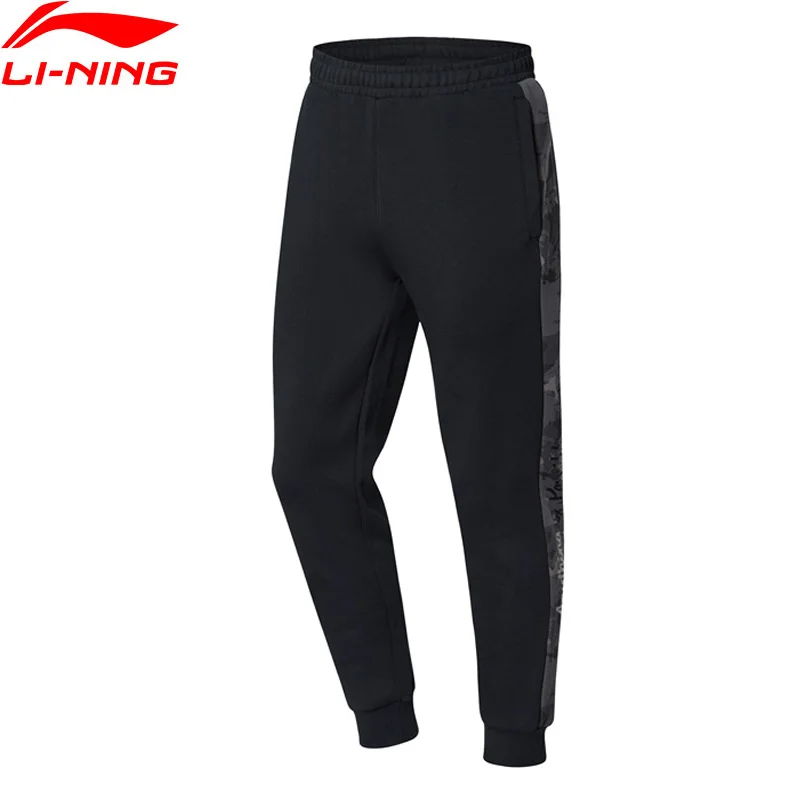 Мужские спортивные брюки Li Ning 66% хлопок 34% полиэстер обычная посадка с подкладкой