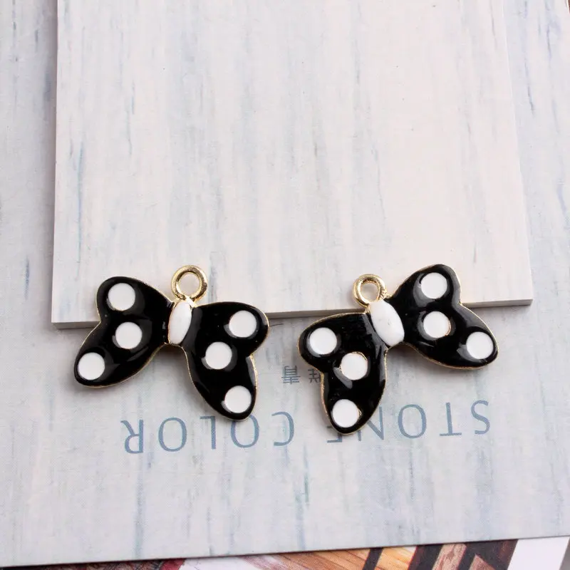 10 шт./лот модные красивые точечные подвески в форме галстука-бабочки Diy Подвески