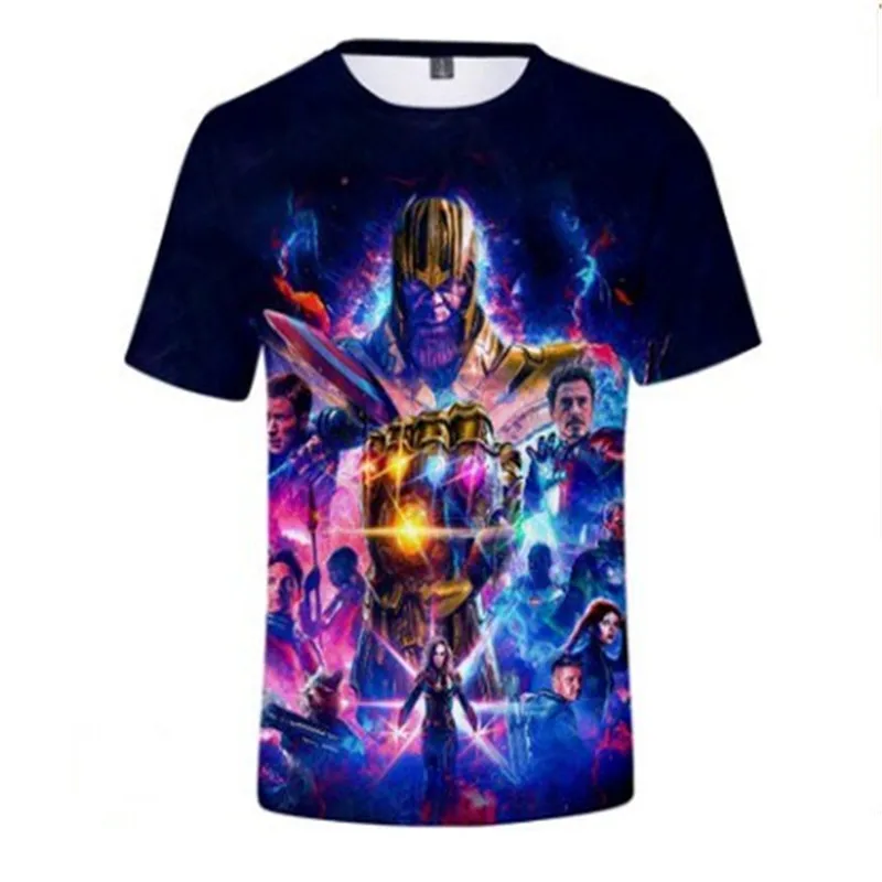 2019 новая футболка Marvel Avengers 4 final с 3d принтом супергероя Америки для косплея