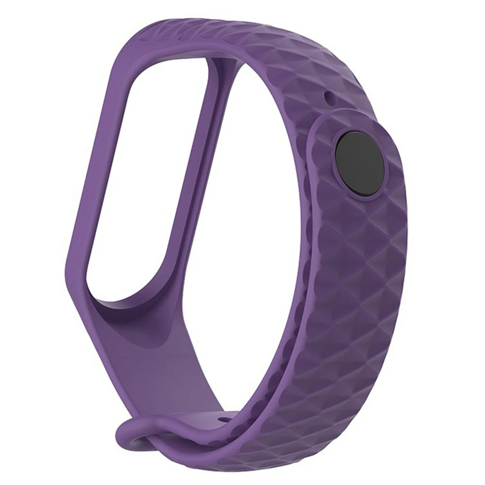 Силиконовый ремешок для XIAOMI Miband 3 замена браслета спортивные часы напульсник SmartBand ремень браслет аксессуары, запасные части - Цвет: Purple