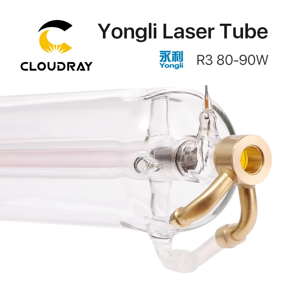 Cloudray Yongli R3 80 Вт CO2 лазерная трубка Деревянный чехол Упаковка Длина 1250 Dia. мм для