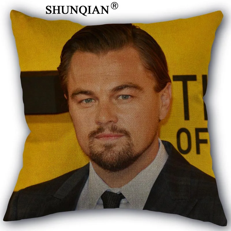 Leonardo DiCaprio Наволочка на заказ Хлопок Лен Декоративные Чехлы на подушки Чехол для текстиля стул 45x45 см одна сторона A1017