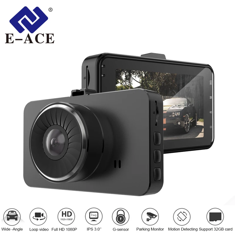 E ACE B14 тире Камера 1080p Full Автомобильная HD камера видеорегистратор с 3 дюймовая