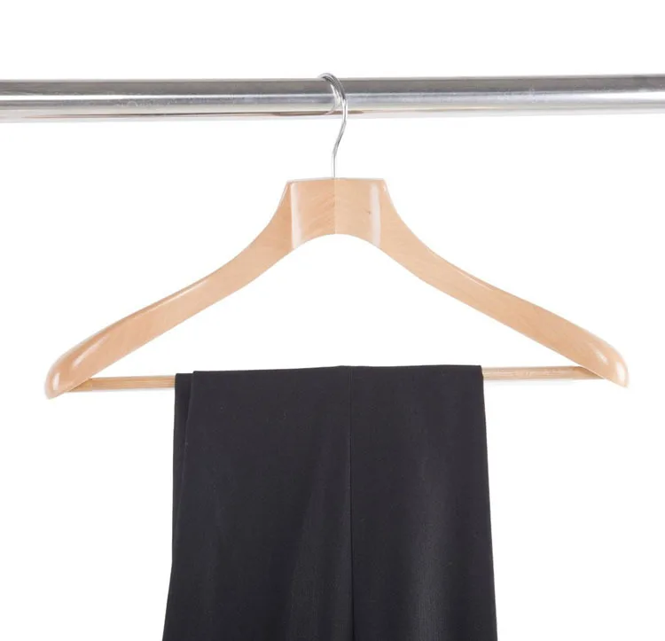 Роскошная широкая вешалка для пальто из твердой древесины деревянные вешалки