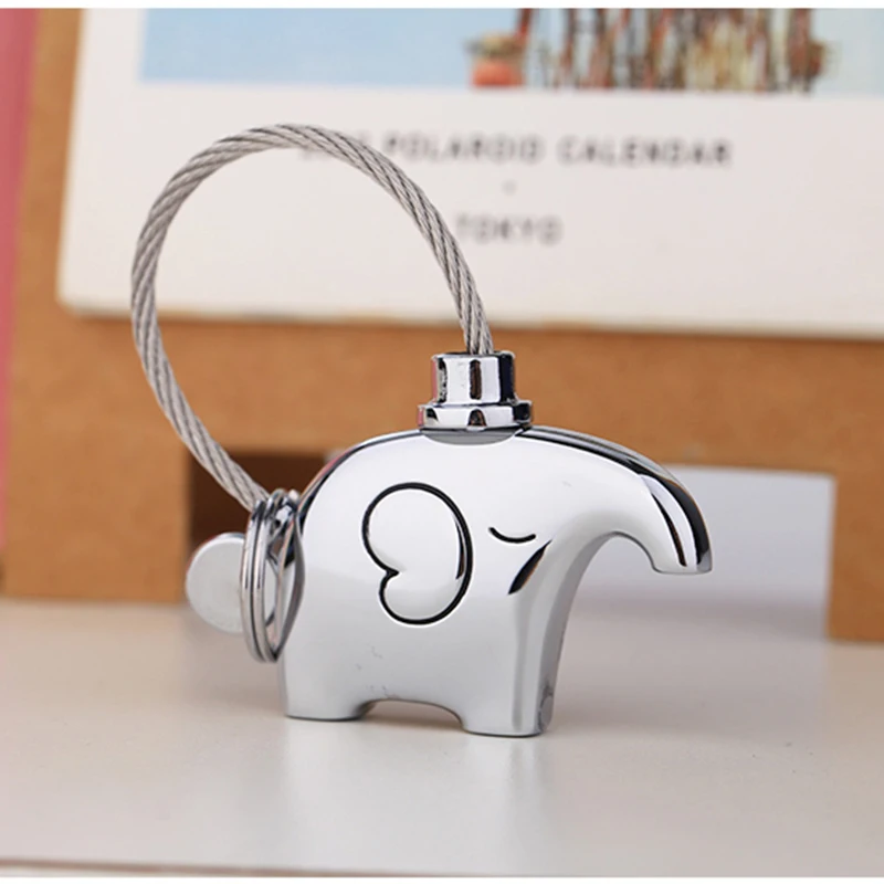Брелок VJ 3D Sweet Kissing Cute Elephant для пар металлический брелок ключей украшение подарка