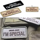 Вышитая повязка на руку с крючком и петлей мама сказала, что я особая личность, сделай сам, ткань, этикетка, аппликация, шитье, рюкзак