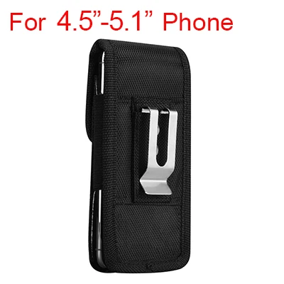 4.5-5.1 inch Hook Поясная сумка для мобильного телефона 5,2-6,3 дюймов для iphone для samsung для xiaomi huawei Hook Loop кобура Сумка ремень чехол в виде поясной сумки чехол - Цвет: 4.5-5.1 inch Hook