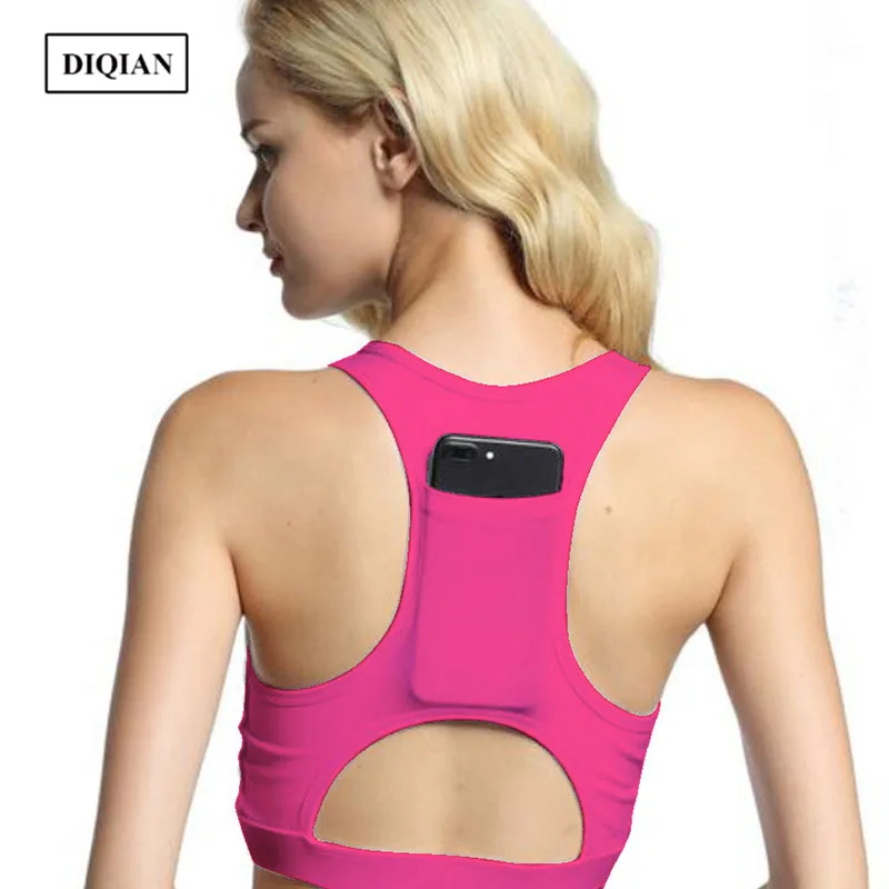 DIQIAN Fitness Sexy Sport Bras Women Personal Design 7 Colors 1/2 Cup Solid Color Bodybuilding Running Gym Plus Size XL | Спорт и