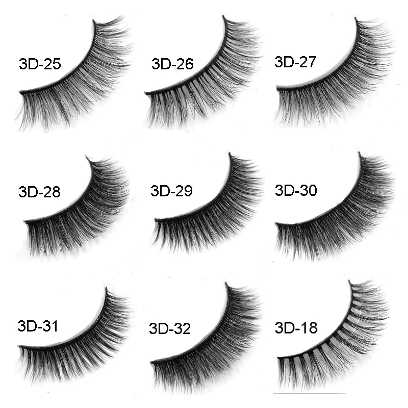 

Mink Lashes 3D False Lash Crisscross Natural long Thick Volume Long Eyelash Extension Soft Black hair for eyelashes Makeup Tools