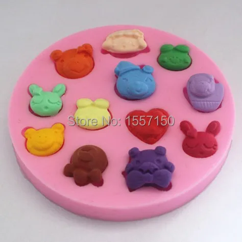 FM053 Maruko с рисунками героев из мультфильмов рисунок лягушки силиконовая форма для