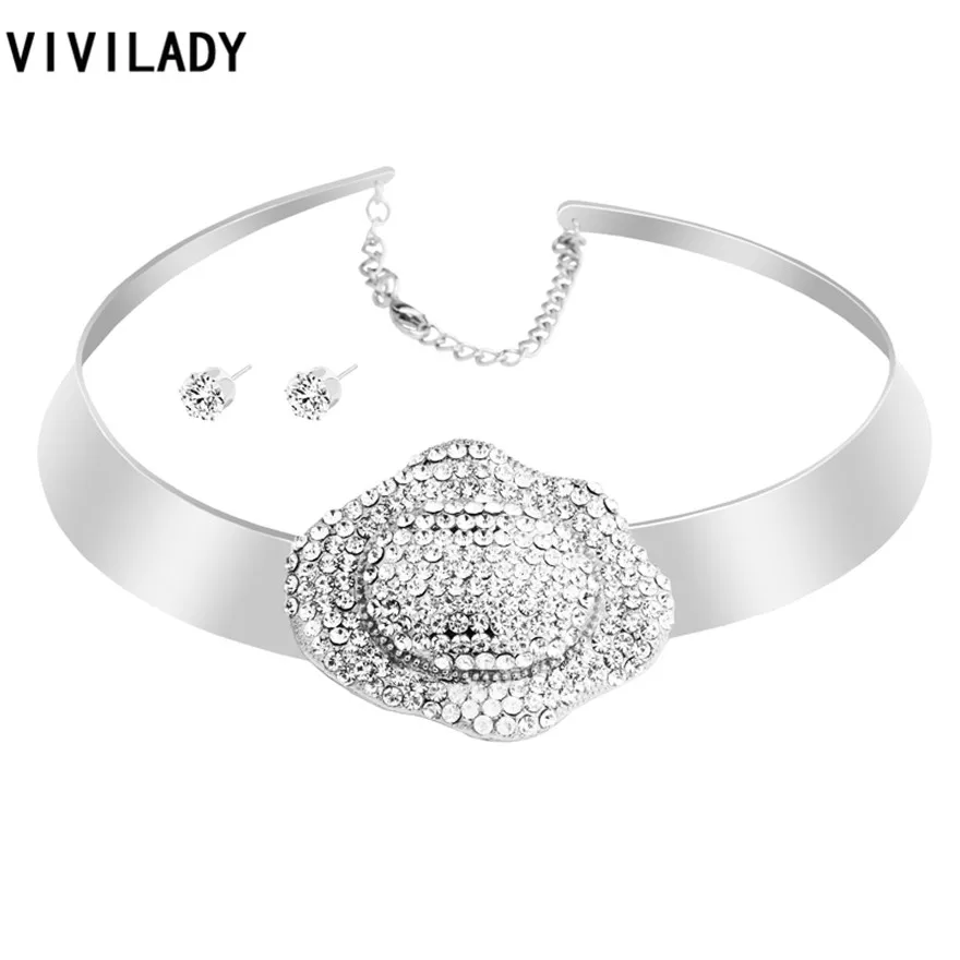 Модный набор ювелирных изделий VIVILADY в африканском стиле эффектные хрустальные