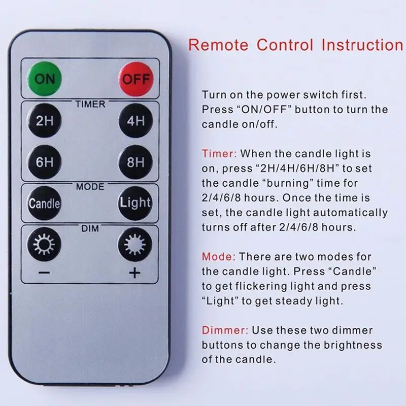 

SOLLED Slant-top LED Electronic Candle Light with Remote Control Night Light Decoration (Yellow Flashing Light)