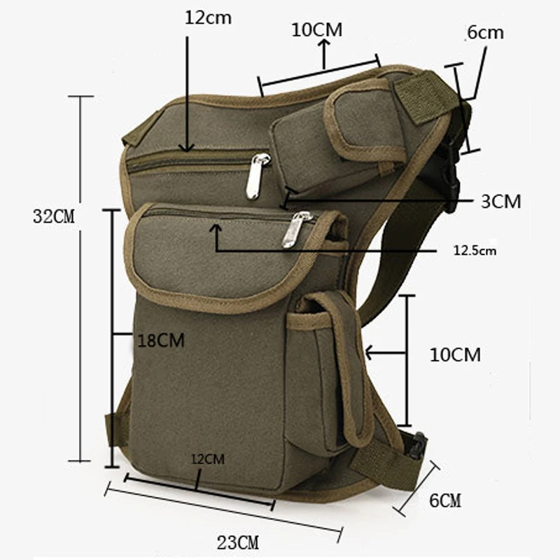 Многофункциональная Холщовая Сумка унисекс в стиле милитари тактическая