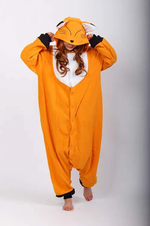 

Kigurumi Onesies Cosplay Sleepwears Romper Fox Cosplay Costume Unisex Anime Cartoon Fox Onesie Adult Pajamas Animal Onesies