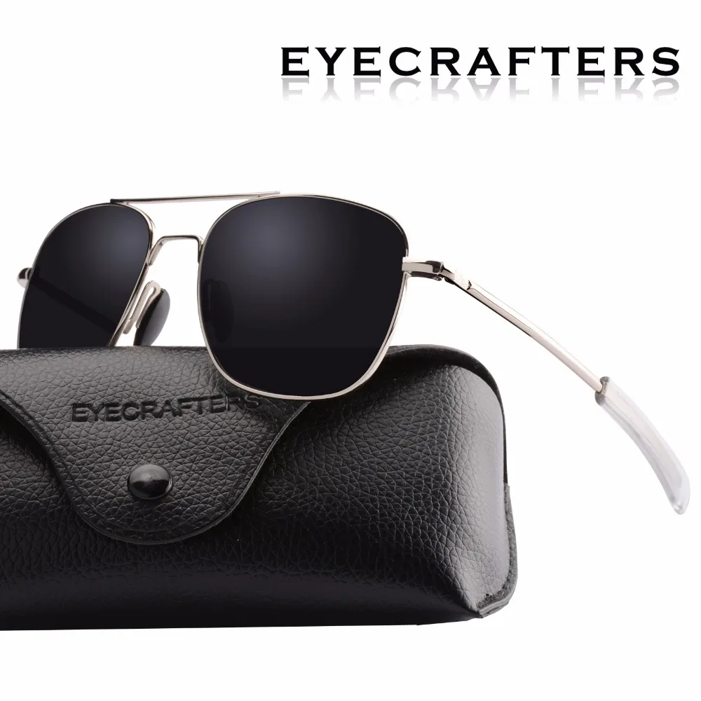 Мужские зеркальные солнцезащитные очки синие поляризационные в стиле милитари