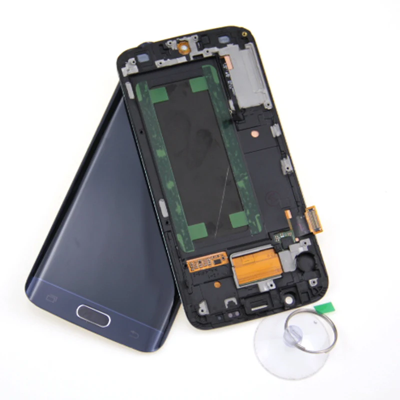 Высокая Экран S6 край ЖК-дисплей с рамкой для Samsung Galaxy Edge g925 G925F SM-G925F Дисплей