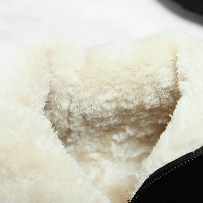 

Sianie Tianie 2020 faux suede warm plush winter woman shoes women ankle boots chunky square low heels martin boots big size 43