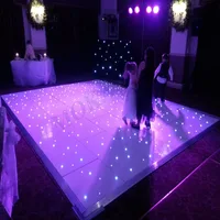 MOKA SFX 14*14 Feet High Quality Acrylic LED Effects Dance Floor Starlit Dance Floor White Wedding Dance Floor