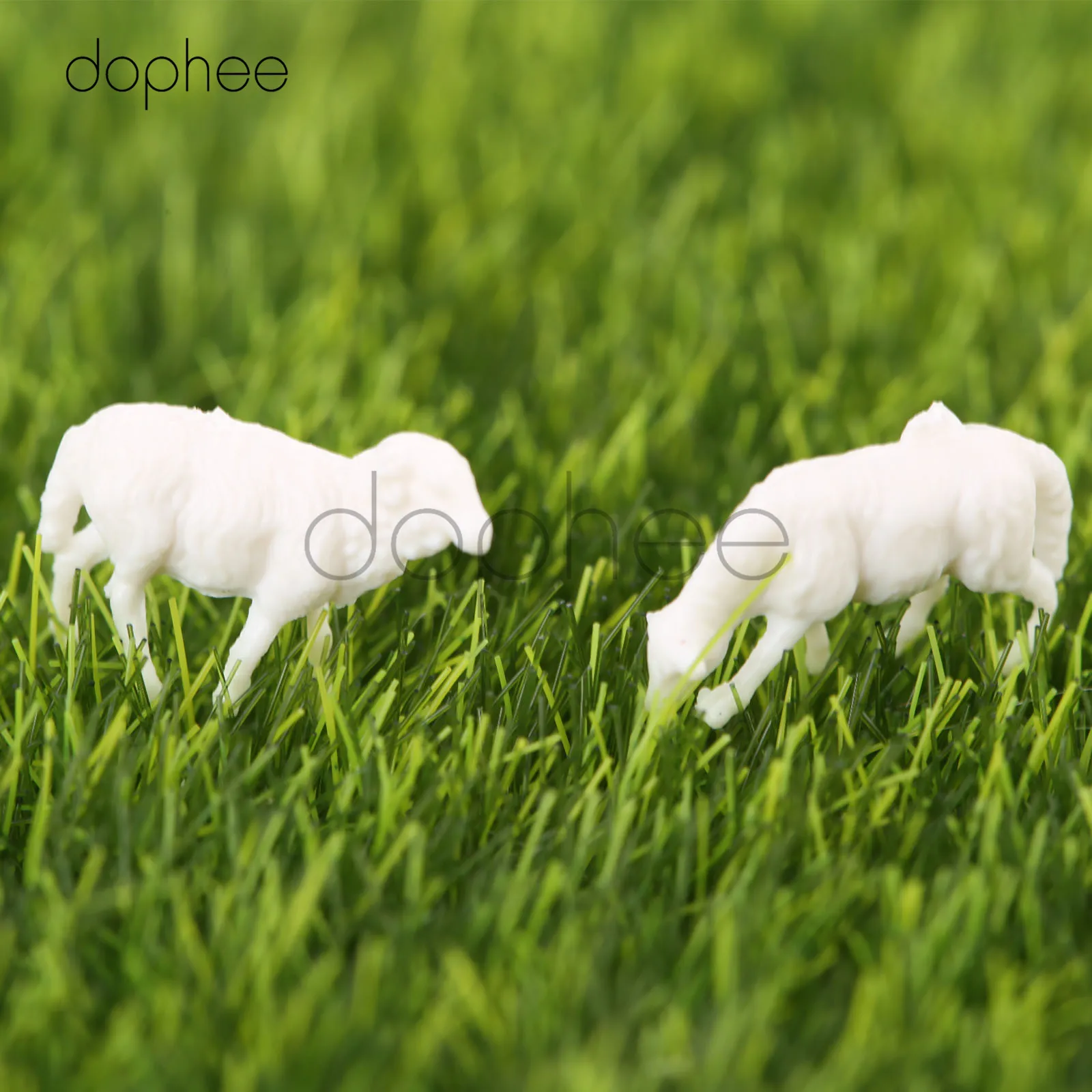Dophee 30 шт. 1: 87 Неокрашенный Белый сельскохозяйственных животных Овцы Хо масштабная модель для режима поезда Кукольный дом комната коробка дом модель