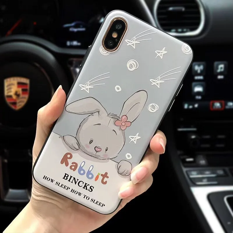 Прекрасный репа Кролик чехол для телефона iPhone 6 S 7 8 X случае Coque задняя крышка Apple