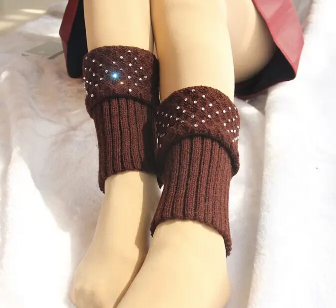 Женские трикотажные носки rithinstone с манжетами верхние гетры вязаные крючком 6