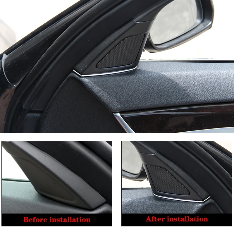 2 шт. хромированные наклейки для динамиков F10 F11 BMW 5 Series 2010 2013 520li 525 530 ABS|Лепнина
