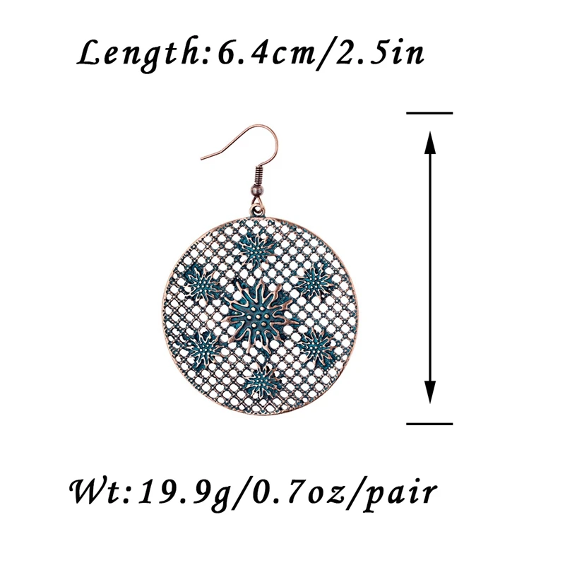 Женские винтажные серьги DOUVEI Egypt большие круглые Jhumka с перфоратором в виде