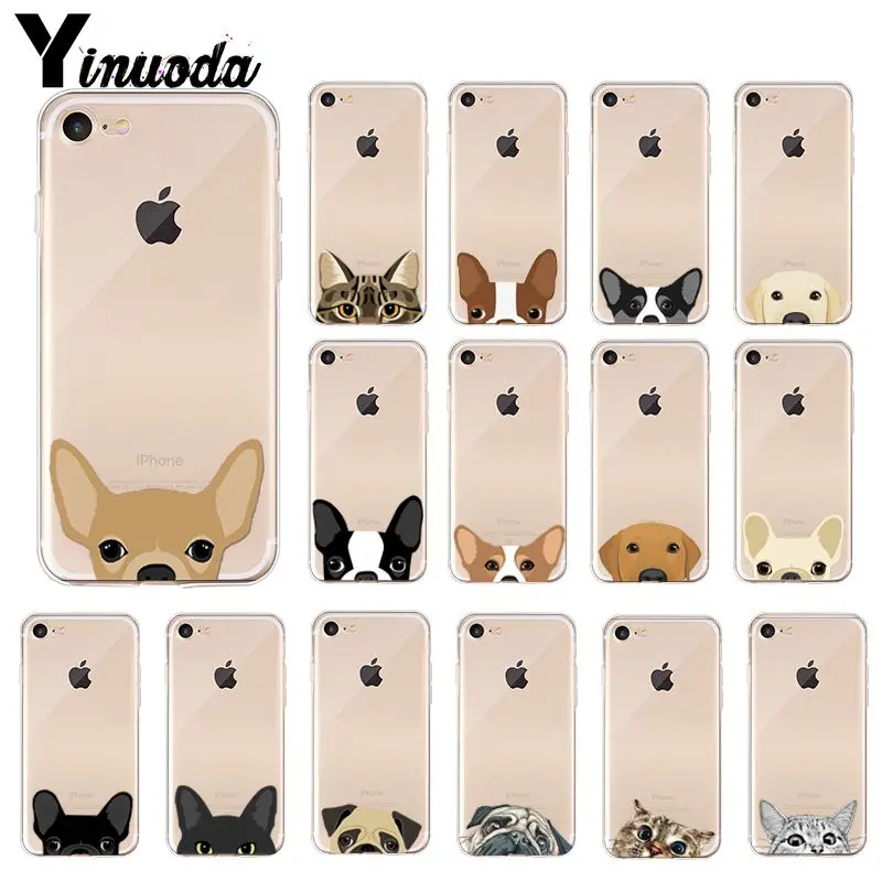 Мягкий прозрачный чехол Yinuoda для Apple iPhone 8 7 6 6S Plus X XS MAX 5|Бамперы| |