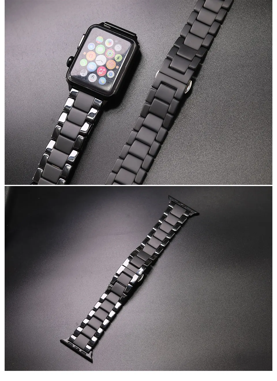 Ntyle керамический Пескоструйный матовый спортивный ремешок для часов Apple Watch 42 мм 38 мм 40 мм Apple Watch Series3 4 44 мм матовый ремешок