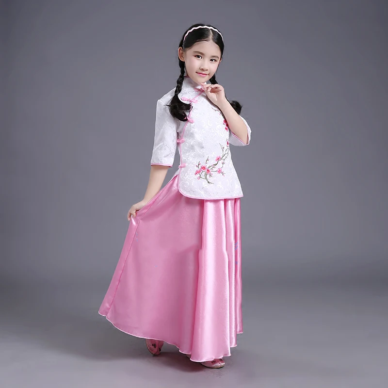 2019 Hanfu Children's Girl The Republic Of China Princess Dress Kids Folk Clothing Traditional Ancient Chinese Costumes DNV11034 |