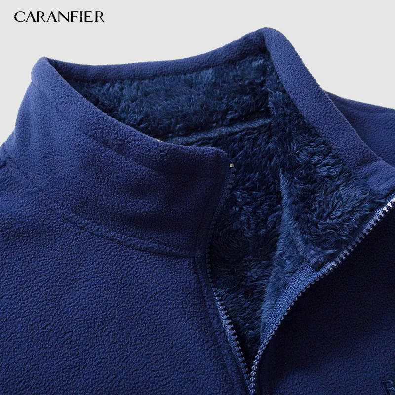 CARANFIER 3 шт Мужские Зимние флисовые куртки из флиса уличные спортивные теплые