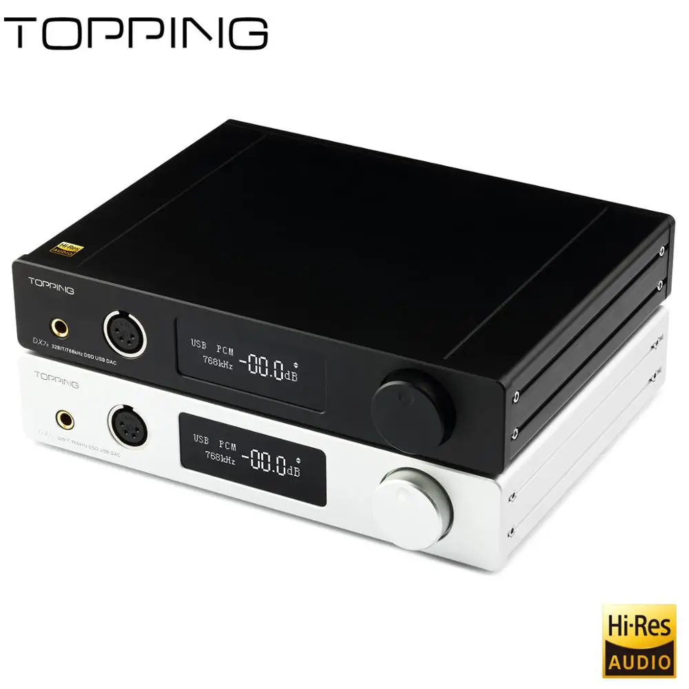 2018 USB DAC TOPPING DX7S полностью сбалансированный декодер для наушников ES9038Q2M * 2 XMOS TPA6120