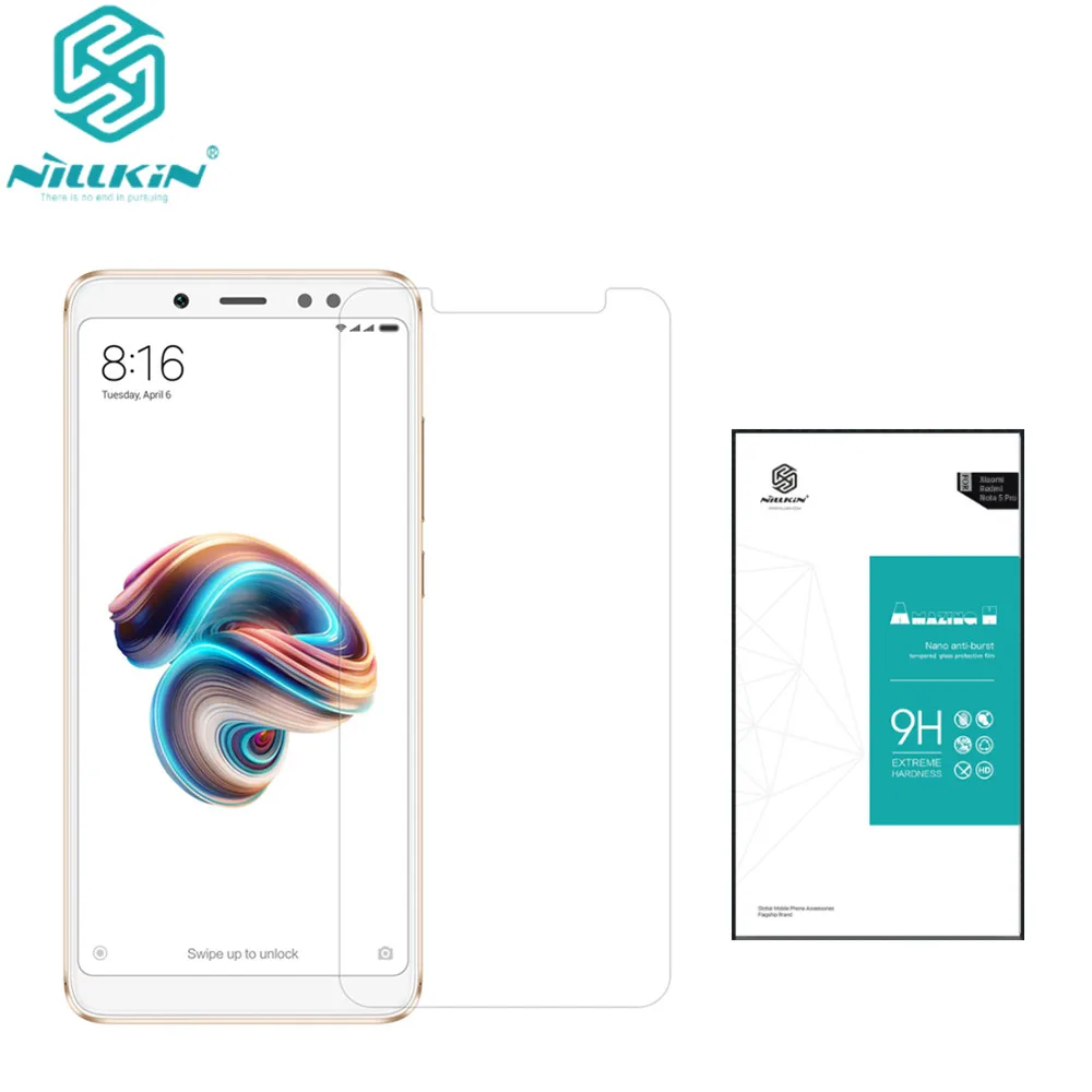 10 шт./партия для Xiaomi redmi note 5 закаленное стекло Nillkin pro prime защита экрана Amazing H Анти