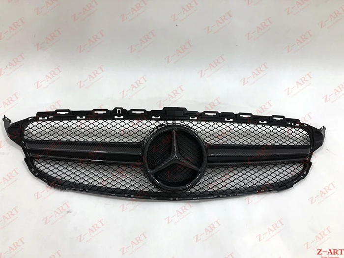 Z ART передняя решетка из углеродного волокна AMG для Mercedes Benz C CLASS 2015 2019 W205 C63 СТИЛЬ