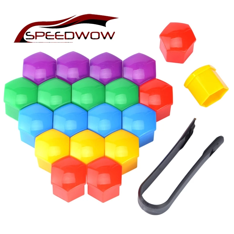 SPEEDWOW 20 шт. 19 мм автомобильные покрышки для колес гайки защитные колпачки Болты