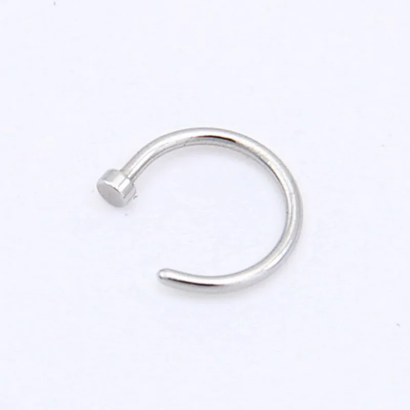 2 шт./лот унисекс панк из нержавеющей стали Нос открытый обруч Шпильки Кольца