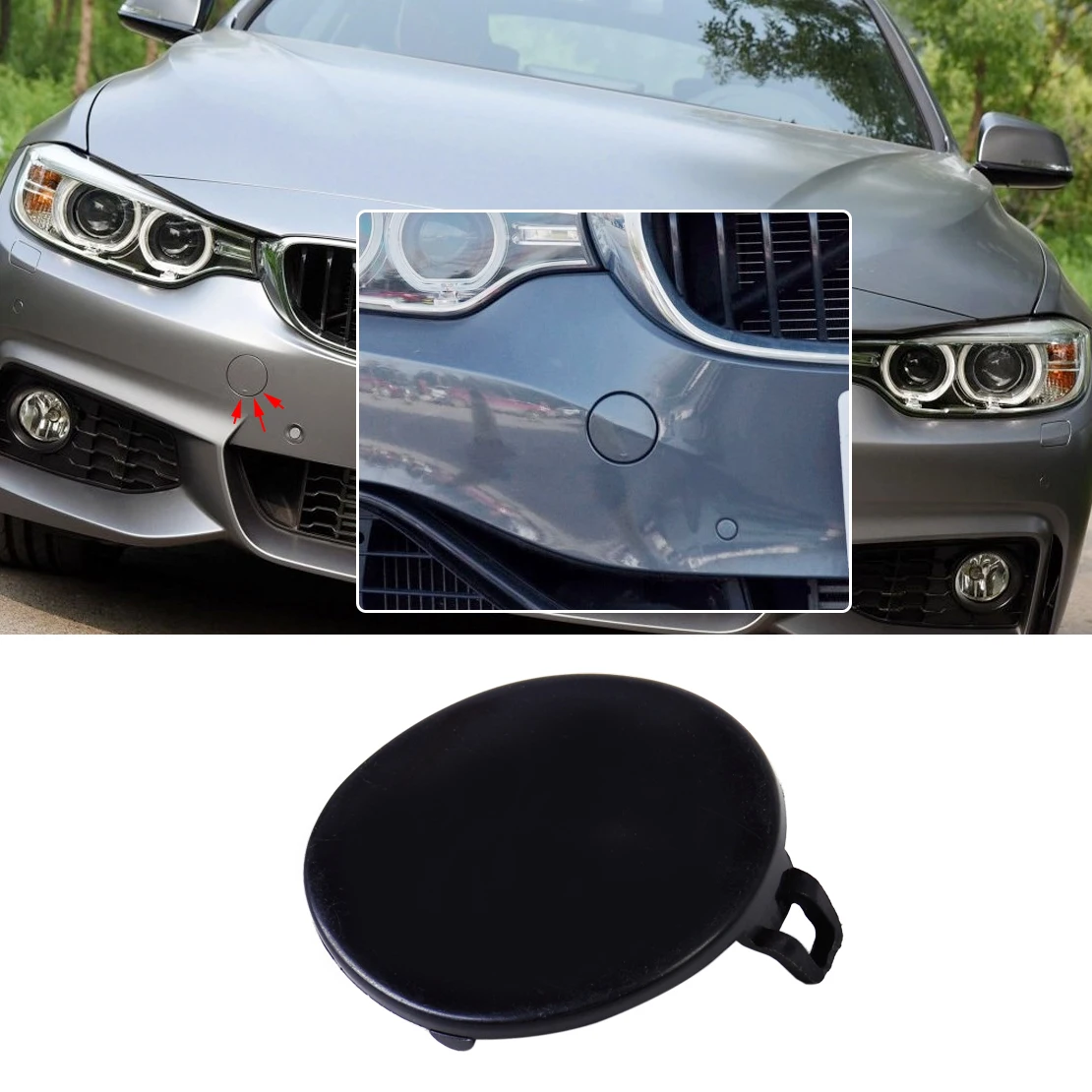 CITALL 1 шт. передний бампер Буксировочный Крюк Крышка крышки для BMW 3 серии E90 E91 LCI 318i