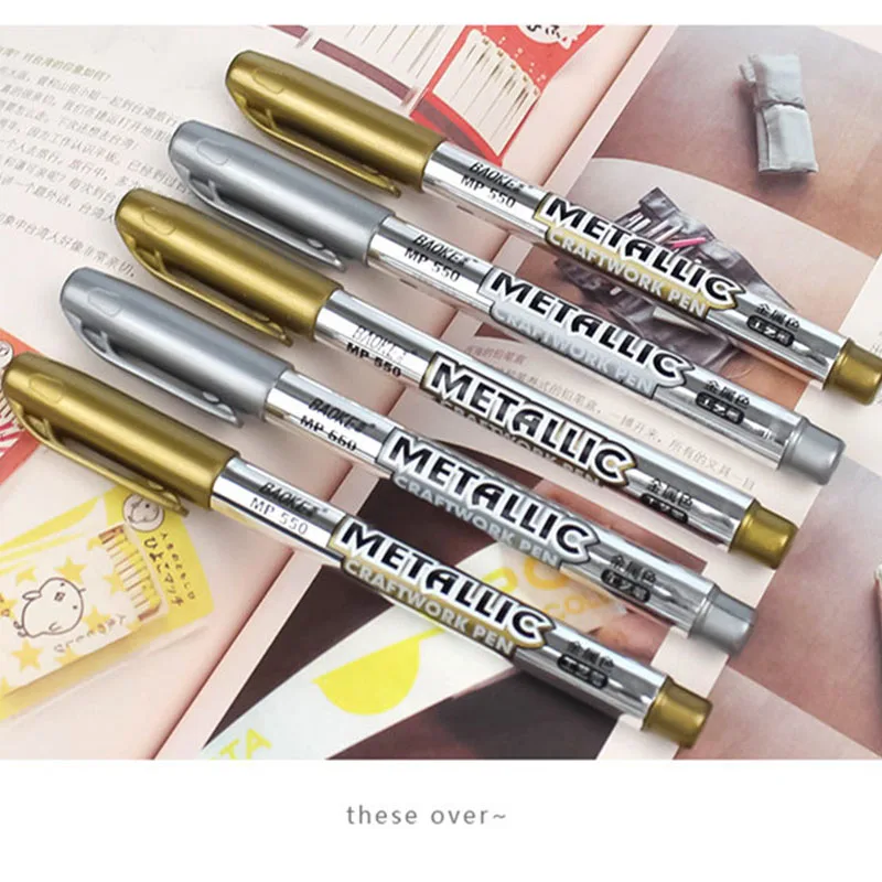 1 шт. DIY металлическая Водонепроницаемая Перманентная Краска Маркер ручка Sharpie