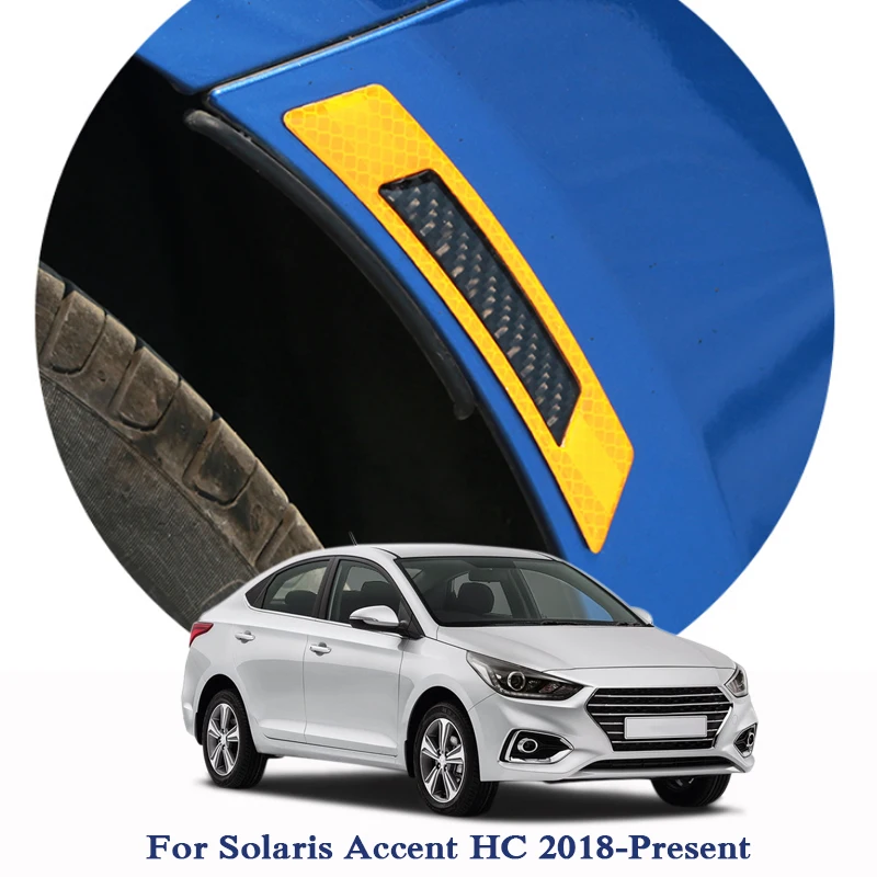 Для Hyundai Solaris Accent HC Tuscon Tiguan IX45 светоотражающие наклейки для бровей полоса | Отзывы и видеообзор