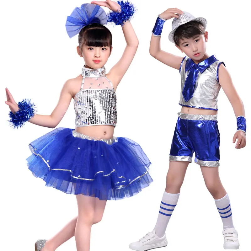 Детские балетные костюмы с блестками для джаза и латиноамериканских танцев юбка