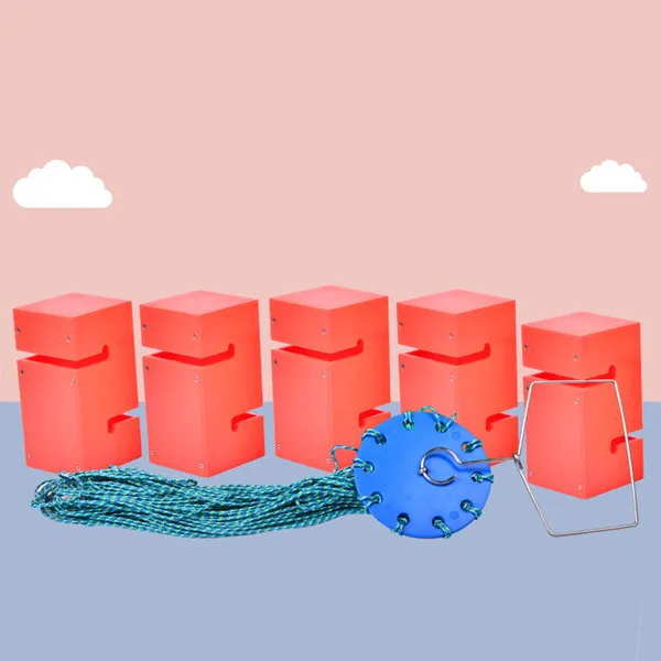 Kids School Together to Build Tower Games Kindergarten Teamwork Outdoor Fun Sports Toy Children Kids Sensory Training Toy Games - Цвет: Красный