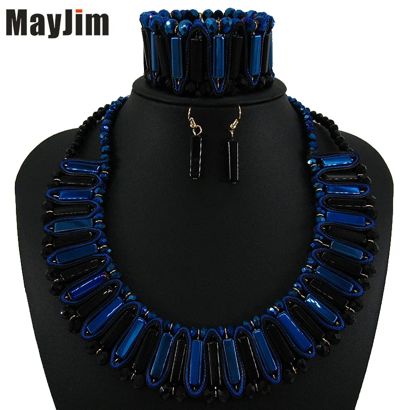 Массивное ожерелье чокер 2019 Модные Ювелирные наборы из кристаллов Hyperbole цепочка