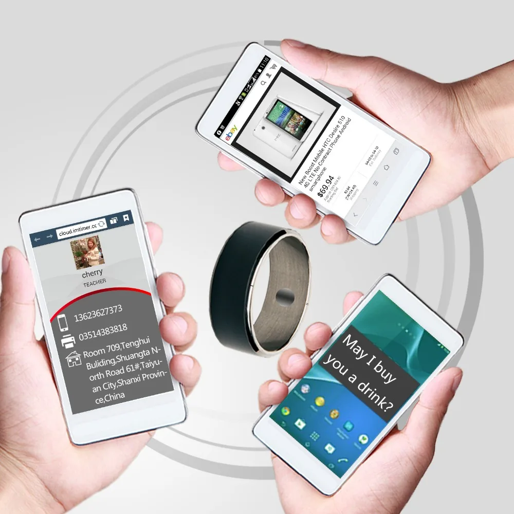 Smart Кольца Носить новые технологии NFC Magic jewelry R3F R3 магия Для iphone Samsung HTC Sony LG IOS Android ios