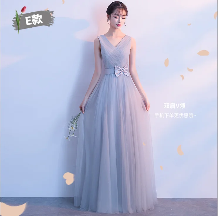 Beauty Emily Grey Lace Bridesmaid Dresses 2020 Long A-line Wedding Party Gown Formal Dress Robe De Soiree | Свадьбы и торжества