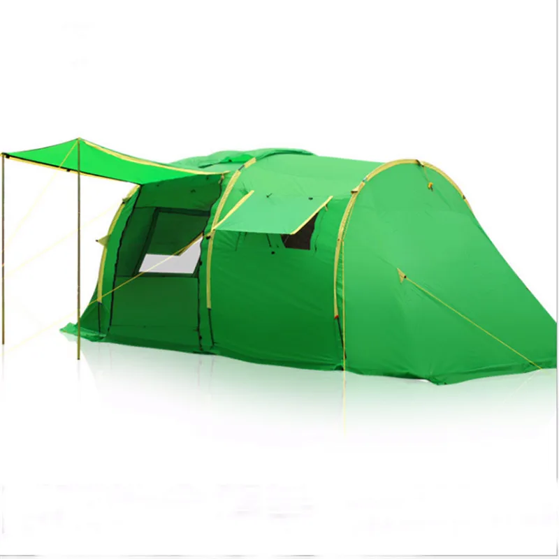 500*280*195 Large Camping Tents 5-8 Person Two Bedrooms Climbing Outdoor Waterproof Double Layer Hiking Tent | Спорт и развлечения