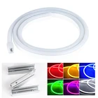 220 В 12 Светодиодный неоновая трубка 2835 SMD 1 м5 м10 м гибкая неоновая лента светильник аемая для наружного внутреннего декоративного освещения