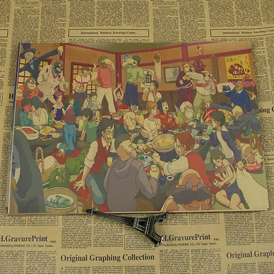 Настенный кинопостер Hayao Miyazaki комикс ретро крафт бумага обои украшение живопись