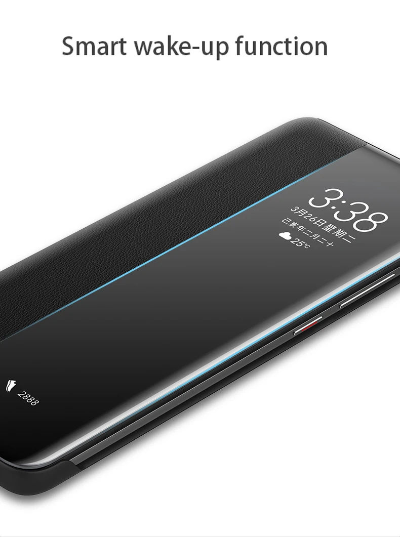 Для huawei P30 Pro Чехол CENMASO Smart View Wake Sleep Up флип-чехол кожаный защитный для huawei P30 P20 Pro флип-чехол