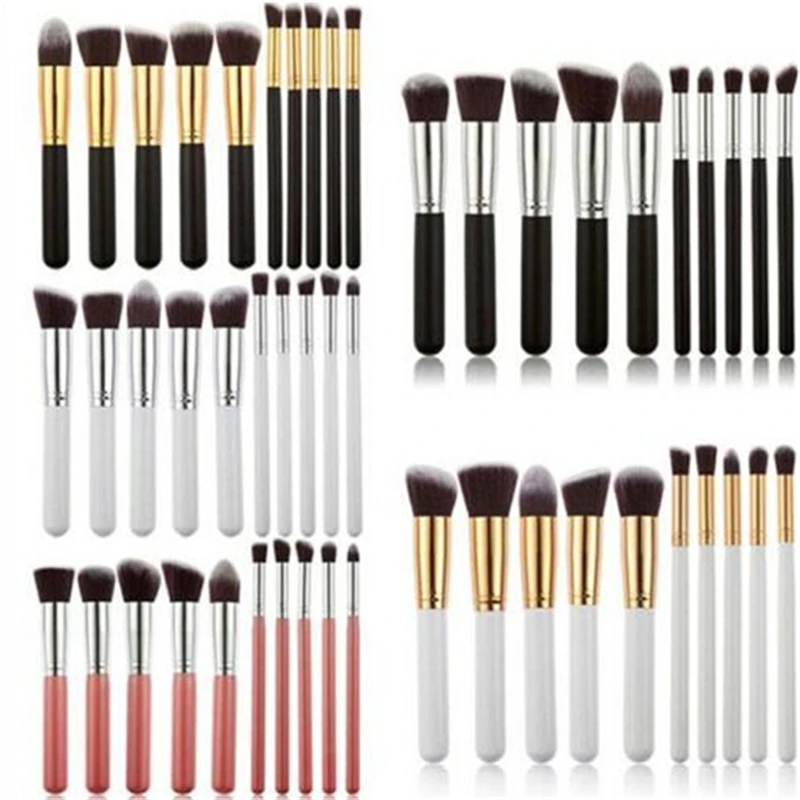 

New Makeup Brushes 10PCS Set Make Up Brush Soft Fiber Collection Kit With Powder Contour Eyeshadow Eyebrow Brushes Maquillaje