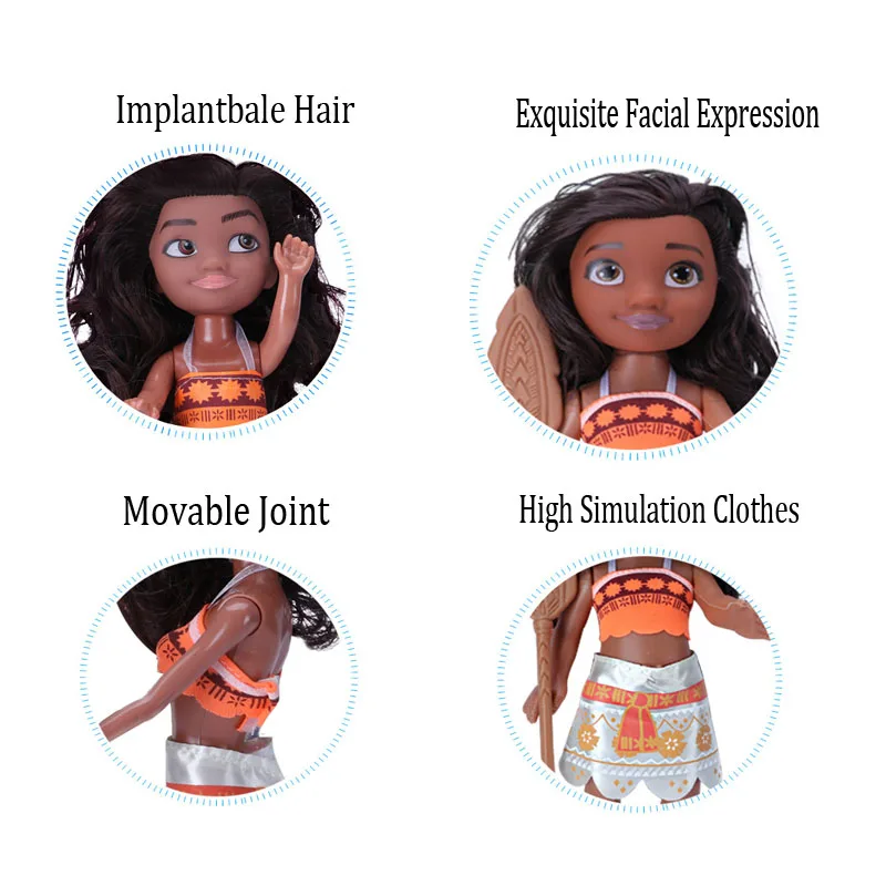 1 шт. мультфильм принцесса Moana ПВХ фигурка аниме Моана дисплей коллекция Jouet Дети